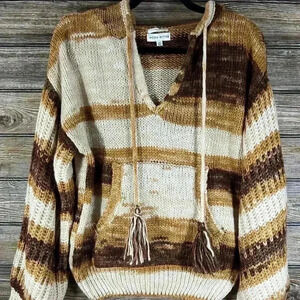 Cozy Life MOON RIVER Knitted Sweater Hoodie Size M